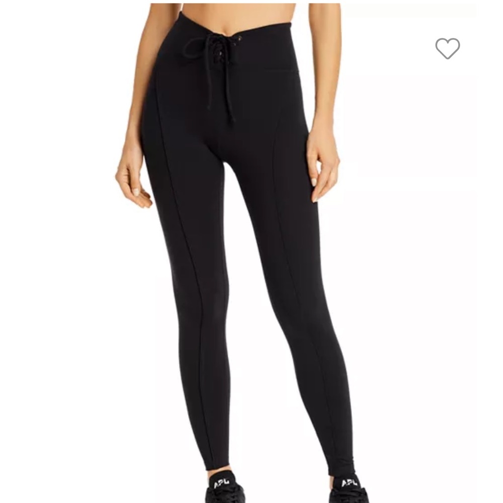 Year Of Ours Ribbed Lace Up Football Leggings Black Medium